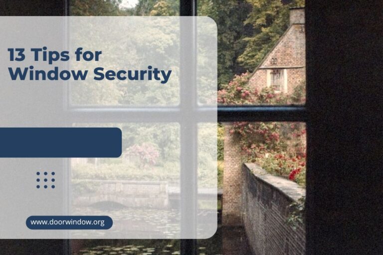 13 Tips for Window Security