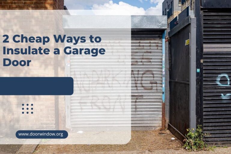 2 Cheap Ways to Insulate a Garage Door
