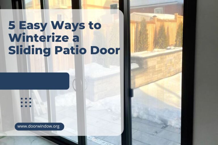 5 Easy Ways to Winterize a Sliding Patio Door