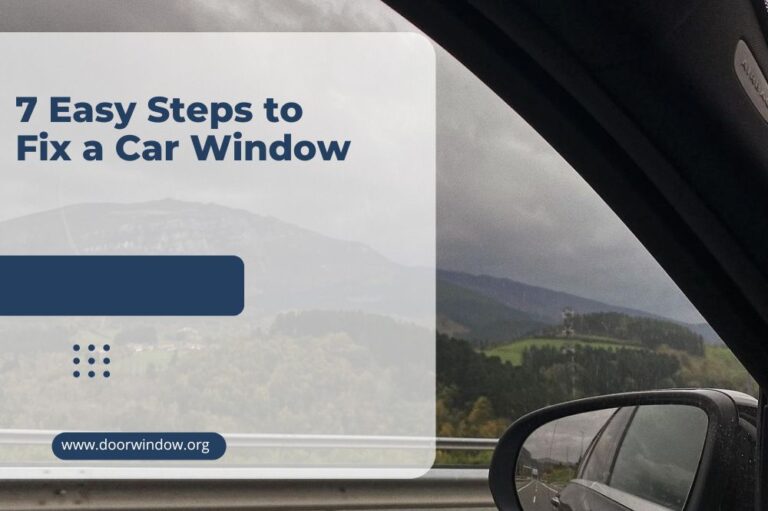 7 Easy Steps to Fix a Car Window