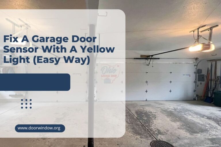 Fix A Garage Door Sensor With A Yellow Light (Easy Way)