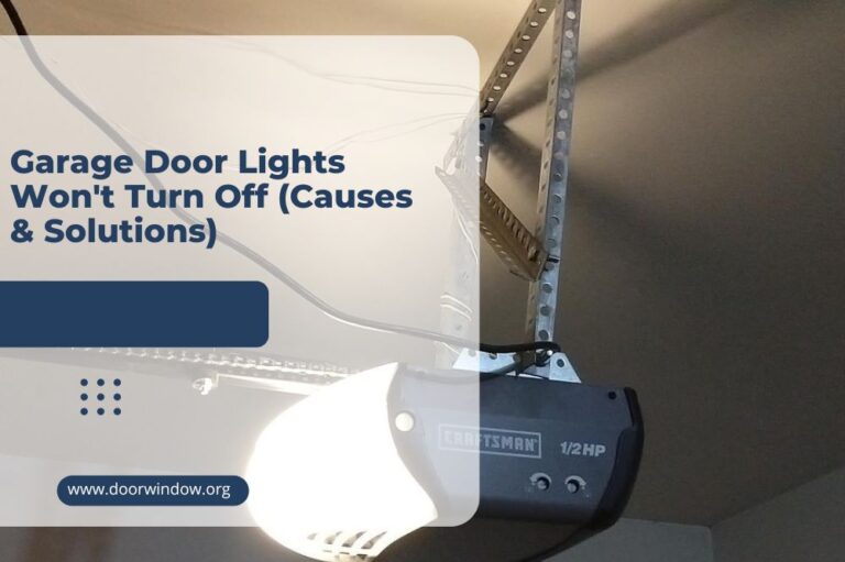 Garage Door Lights Won’t Turn Off (Causes & Solutions)