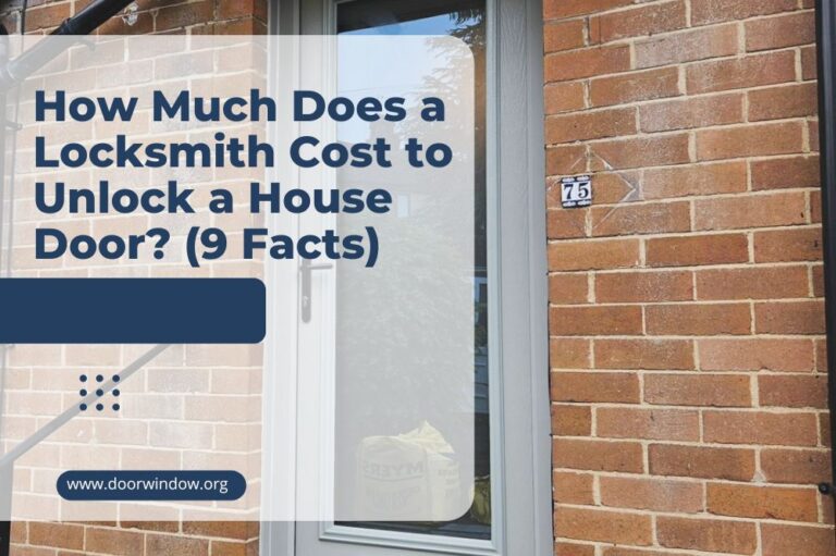 How Much Does a Locksmith Cost to Unlock a House Door? (9 Facts)