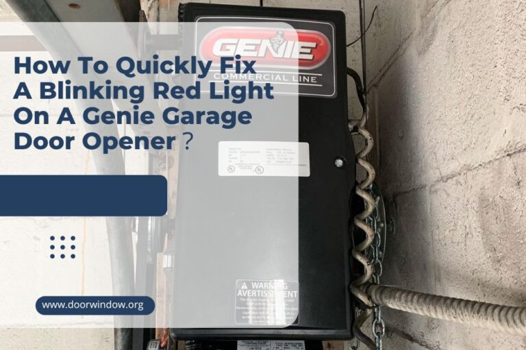How To Quickly Fix A Blinking Red Light On A Genie Garage Door Opener?