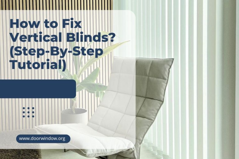 How to Fix Vertical Blinds? (Step-By-Step Tutorial)