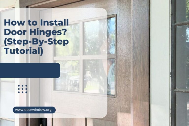 How to Install Door Hinges? (Step-By-Step Tutorial)