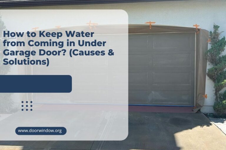 How to Keep Water from Coming in Under Garage Door? (Causes & Solutions)