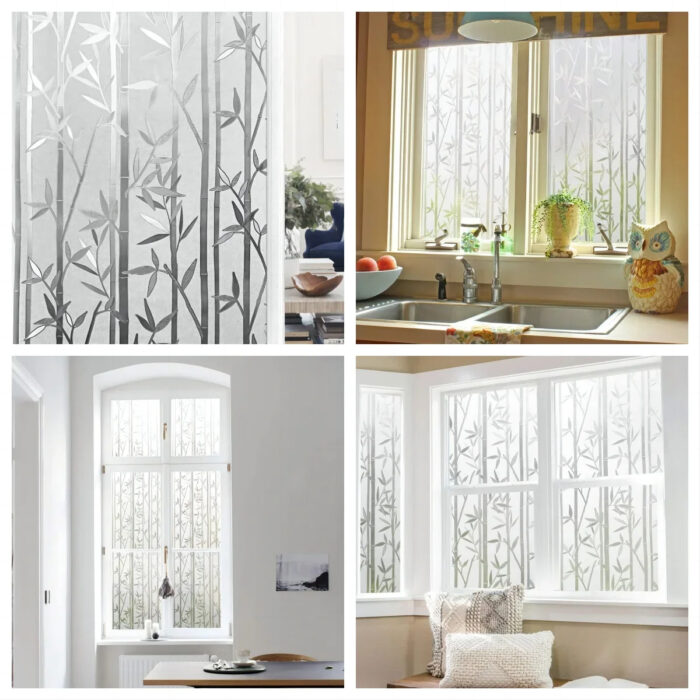 Opaque Frosted Glass Window Privacy Film Stickers for Home-2