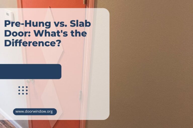 Pre-Hung vs. Slab Door: What’s the Difference?