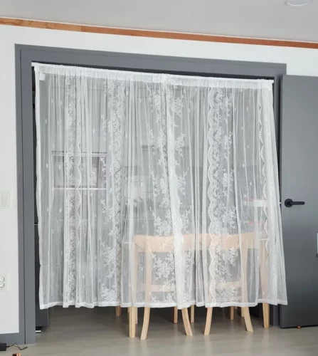 Romantic Lace Sheer Partition Window Curtains2