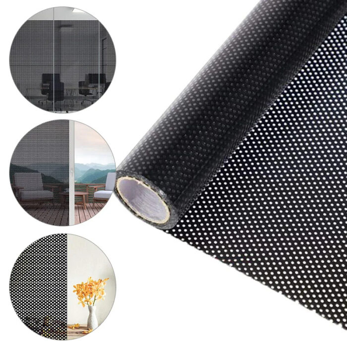 Self-adhesive Mesh Window Film Privacy for Home Office Decorat-2