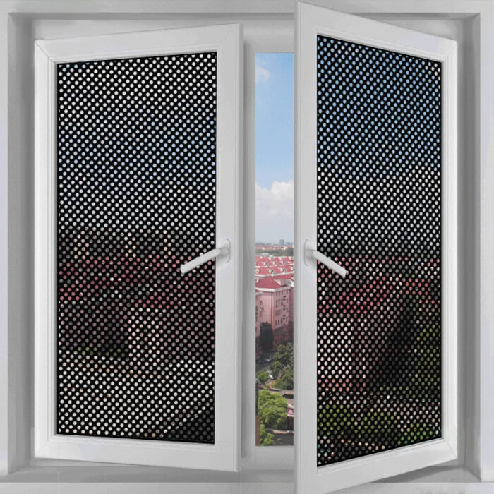 Self-adhesive Mesh Window Film Privacy for Home Office Decorat-3
