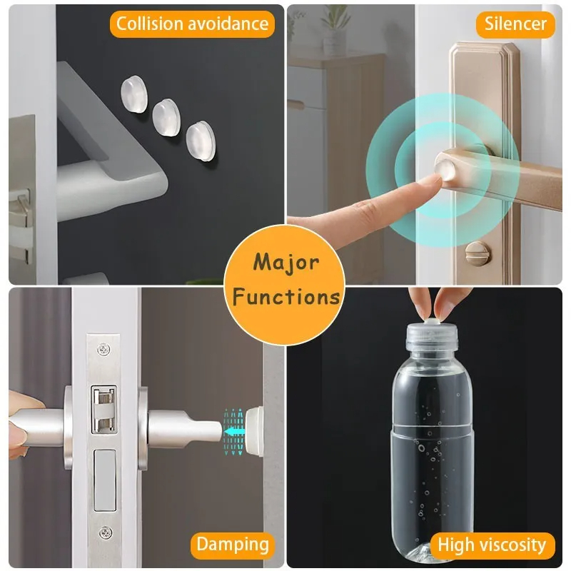 Strong Self-Adhesive Clear Rubber Damper Buffer Door Stopper4